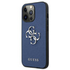 Pouzdro Guess Saffiano 4G Big Silver Logo - iPhone 13 Pro Max (modré)