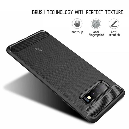 Kryt Crong Soft Armour - pouzdro pro Samsung Galaxy S10+ (černé)