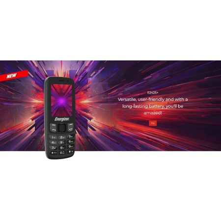 Energizer E242S+ - Telefon 512MB RAM 4GB 2.4" 4G LTE Dual SIM EU (Schwarz)