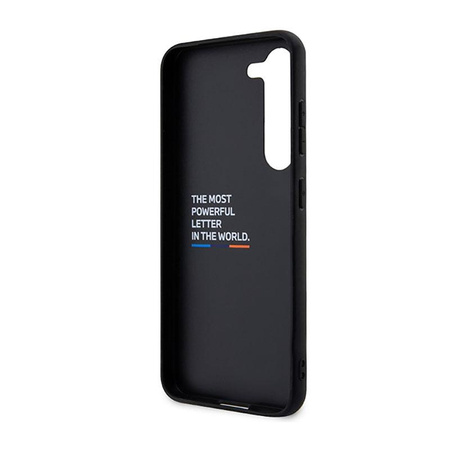 BMW Leather Carbon Blue Line - Etui Samsung Galaxy S23 (czarny)