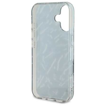 Karl Lagerfeld Zebra se šňůrou - pouzdro pro iPhone 16 Plus (fialové)
