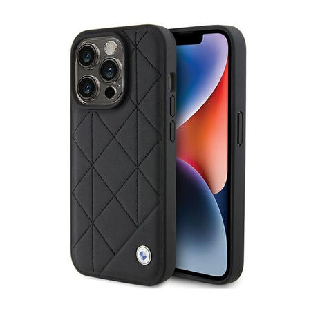 BMW Leather Quilted - Etui iPhone 15 Pro Max (czarny)