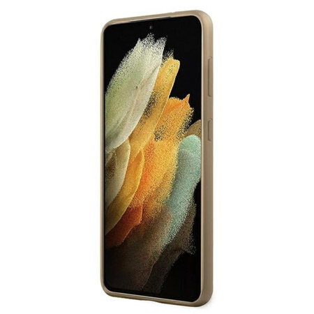 Kolekce Guess 4G Charms - pouzdro pro Samsung Galaxy S21 (hnědé)