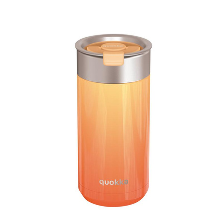 Quokka Boost Coffee Tumbler - Edelstahl-Thermobecher mit Brühvorrichtung 400 ml (Apricot Orange)