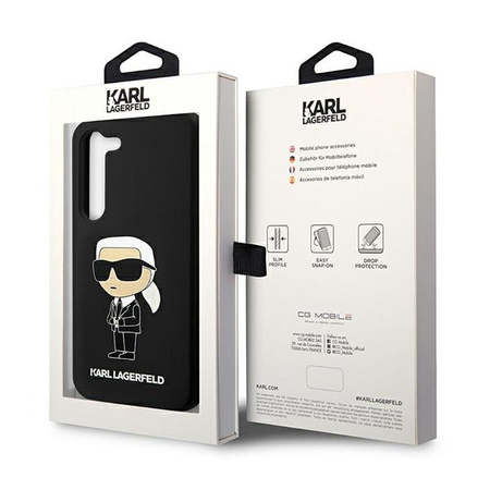Karl Lagerfeld szilikon NFT Ikonik - Samsung Galaxy S23+ tok (fekete)