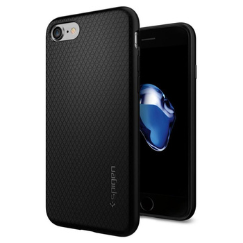 Spigen Liquid Air - Coque pour iPhone SE 2022 / SE 2020 / 8 / 7 (Noir)