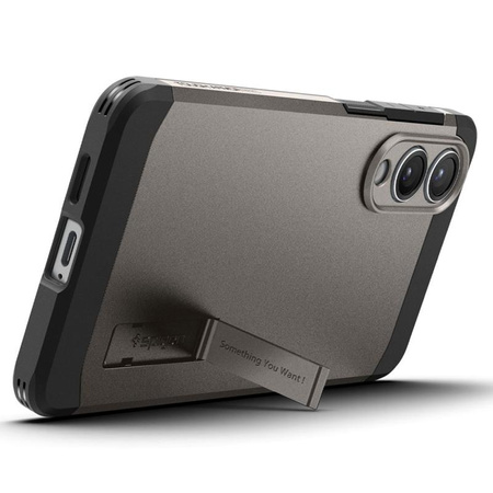 Spigen Tough Armor MagSafe - tok Samsung Galaxy S25 Edge készülékhez (Gunmetal)