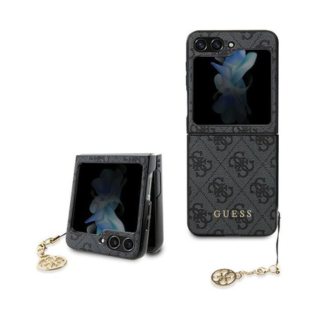 Guess 4G Charms Collection - Etui pour Samsung Galaxy Z Flip 5 (gris)