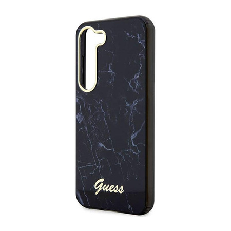 Guess Marble Collection - pouzdro pro Samsung Galaxy S23 (černé)