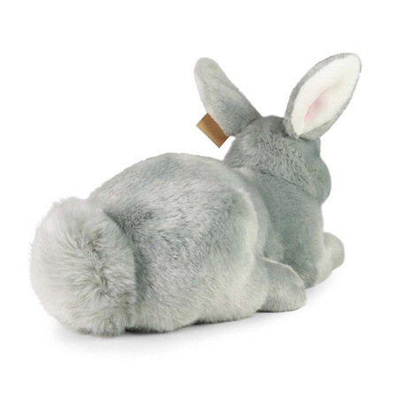 MASKOTKA PLUSZOWA DUŻY SZARY KRÓLIK REALISTYCZNY 33cm RAPPA ECO DLA DZIECKA