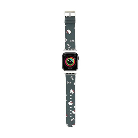 Hello Kitty Heads & Bows Pattern - Pasek do Apple Watch 38/40/41 mm (czarny)