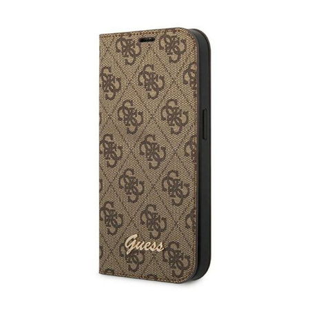 Guess 4G Metal Camera Outline Booktype Case - iPhone 14 Pro Case (brown)
