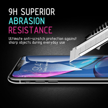 Crong 7D Nano Flexible Glass - Szkło hybrydowe 9H na cały ekran iPhone 11 Pro / iPhone Xs / X