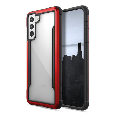 X-Doria Raptic Shield - Etui aluminiowe Samsung Galaxy S21+ (Antimicrobial protection) (Red)