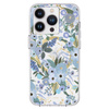 Rifle Paper Clear MagSafe - pouzdro pro iPhone 14 Pro (Garden Party Blue)