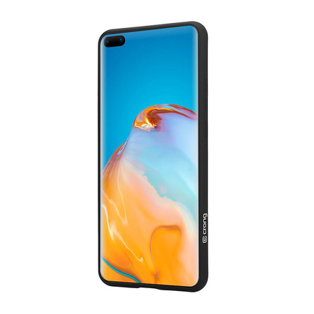 ETUI CZARNE SILIKONOWE DO HUAWEI P40 PRO, Crong Eleganckie, z Mikrofibrą