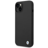 BMW Liquid Silicone Case Metall-Logo - iPhone 14 Hülle (Schwarz)