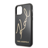Karl Lagerfeld Double Layers Tempered Glass Glitter Signature Case - iPhone 11 Pro Case (schwarz)