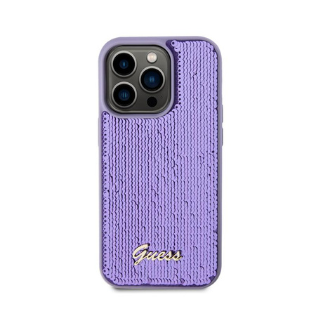 Guess Sequin Script Metal - iPhone 15 Pro Max tok (lila)