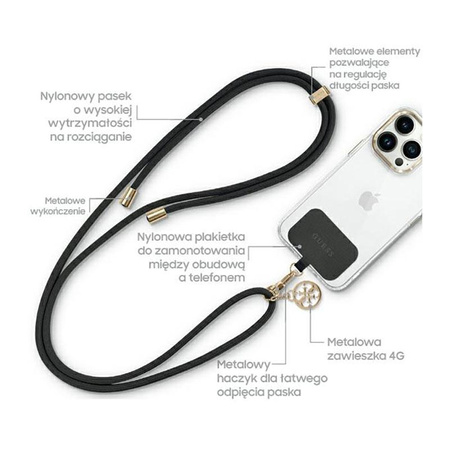 Guess CBDY Cord - Universal phone strap (black)