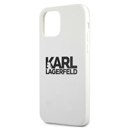Karl Lagerfeld Silikon Stack Logo - iPhone 12 / iPhone 12 Pro Tasche (weiß)