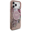 Guess IML Flowers Electro Pearl Strap MagSafe - Hülle iPhone 17 Pro Max (rosa)