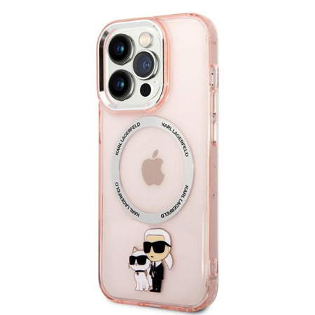 Karl Lagerfeld IML NFT Karl & Choupette MagSafe - Tasche für iPhone 14 Pro Max (Pink)