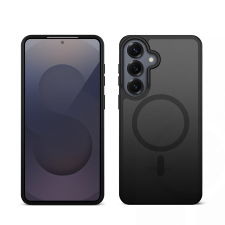 Crong Hybrid Matte Magnetic - MagSafe Case Samsung Galaxy S25 (Black)