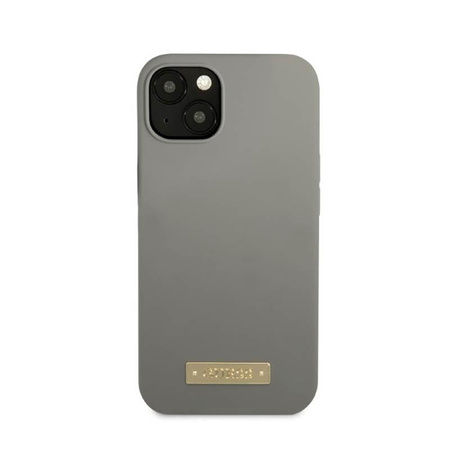 Guess szilikon logólemez MagSafe - iPhone 13 Mini tok (szürke)