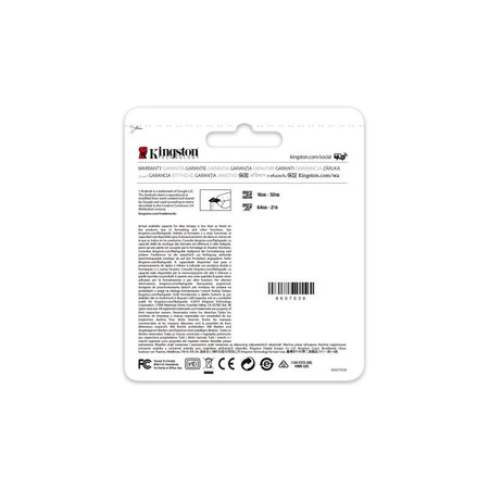 Kingston Canvas Go Plus microSDXC - 64GB A2 V30 Class 10 UHS-I U3 memóriakártya 170/70 Mbps 170/70 Mbps adapterrel