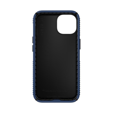 Speck Presidio2 Grip - Anti-Rutsch-Hülle für iPhone 14 / iPhone 13 (Küstenblau / Schwarz / Weiß)