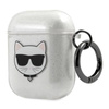 Karl Lagerfeld Choupette Head Glitter - Airpods-Hülle (silber)