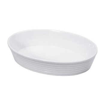 Küchenprofi Bourgogne - Plat à rôtir en porcelaine / plat à four ovale 30×20×6 cm