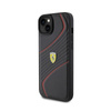 Ferrari Twist Metall Logo - iPhone 15 Plus Tasche (schwarz)