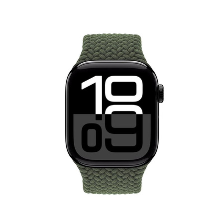 Crong Wave Band - Fonott szíj Apple Watch 44/45/46/49 mm-es órához (zöld)