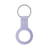 Crong Silicone Case with Key Ring - Protective Keyring Case for Apple AirTag (Lavender)