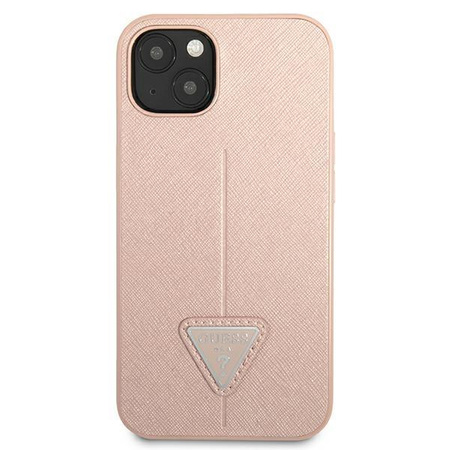 Guess Saffiano Triangle Logo Case - iPhone 13 Case (pink)