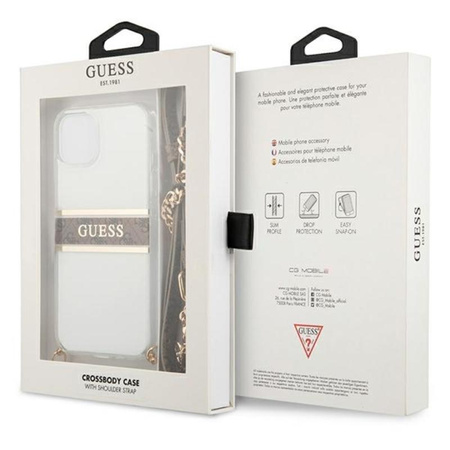 Guess 4G Gold Stripe Crossbody - iPhone 13 Tasche