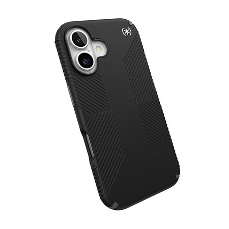 Speck Presidio2 Grip - pouzdro pro iPhone 16 (černé / břidlicově šedé / bílé)