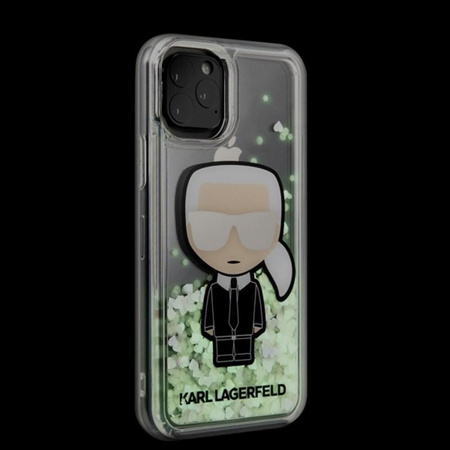 Karl Lagerfeld Glitter Glowdark Iconic - iPhone 11 Pro Case