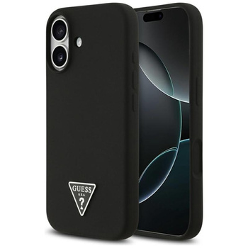 Guess Silicone Triangle Logo MagSafe - iPhone 17 Case (black)