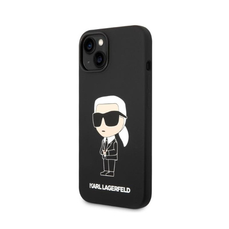 Karl Lagerfeld szilikon Ikonik MagSafe - iPhone 15 Plus / 14 Plus tok (fekete)