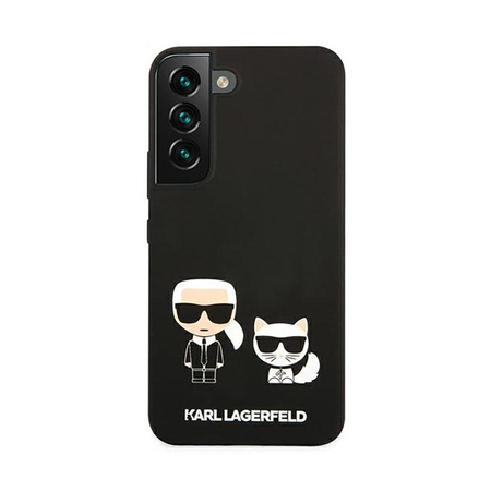 Karl Lagerfeld Szilikon Karl & Choupette - Samsung Galaxy S22+ tok (fekete)