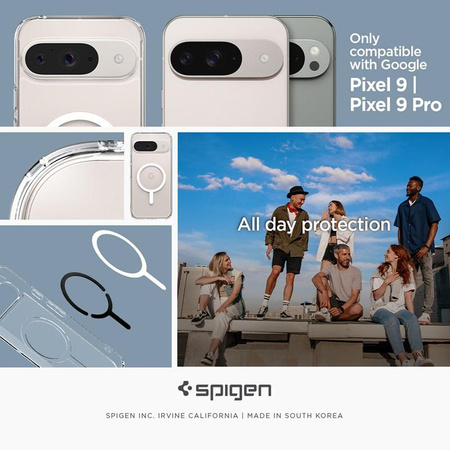 Spigen Ultra Hybrid OneTap Ring MagSafe - Étui pour Google Pixel 9 Pro (Blanc)