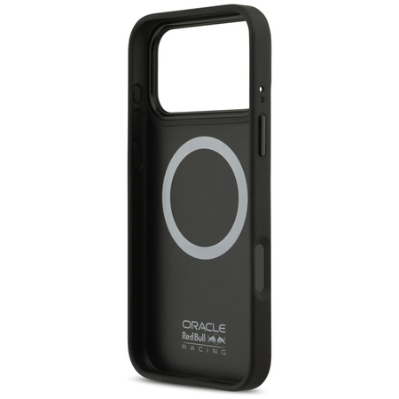 Red Bull hálós piros gyűrűs és fém gombos MagSafe tok - iPhone 17 Pro Max tok (sötétkék)