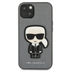 Karl Lagerfeld Saffiano Ikonik Patch - iPhone 13 Tasche (silber)