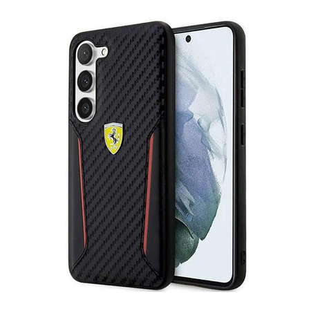 Ferrari Carbon Contrast Edges - Samsung Galaxy S23 Gehäuse (schwarz)
