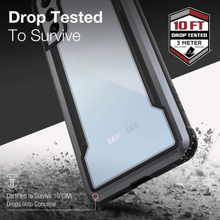 X-Doria Raptic Shield - Samsung Galaxy S21+ Aluminiumgehäuse (antimikrobieller Schutz) (Schwarz)