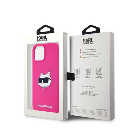 Karl Lagerfeld Silicone Choupette Head MagSafe - iPhone 15 / 14 / 13 Case (pink)