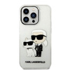 Karl Lagerfeld IML Glitter NFT Karl & Choupette - iPhone 14 Pro Case (Transparent)